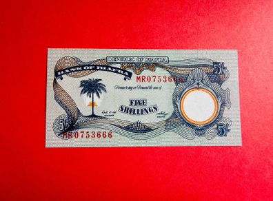 Biafra 5 /- Shillings. 1968  Pick 3a.  UNC  scarce