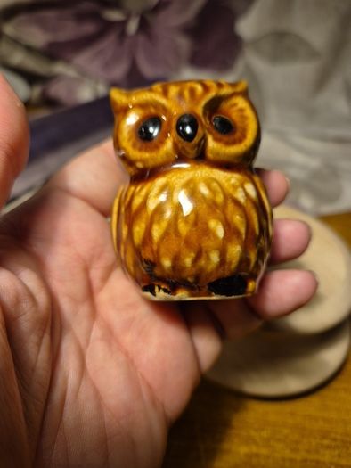 1970s Vintage Made in Japan Brown Owl Toothpick Holder