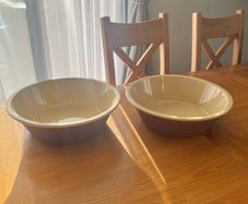 Stoneware Mixings Bowls Large Pair