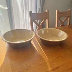 Stoneware Mixings Bowls Large Pair