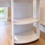 White Corner Desk L-Table with Shelves 140x123CM Image 4