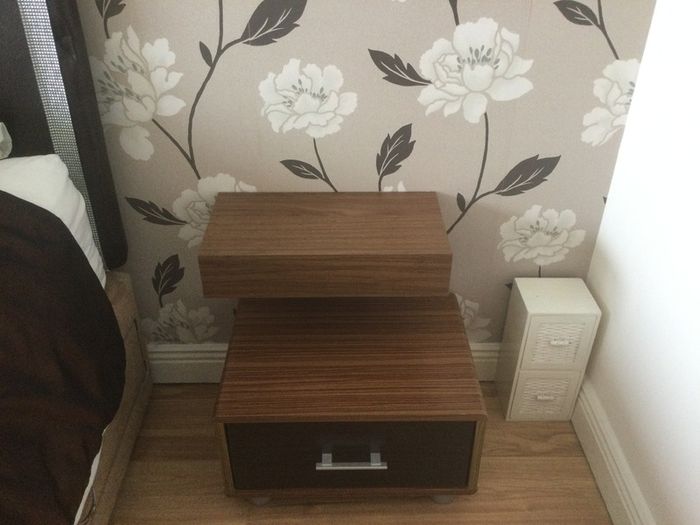 2 lockers and 2 floating shelf drawers