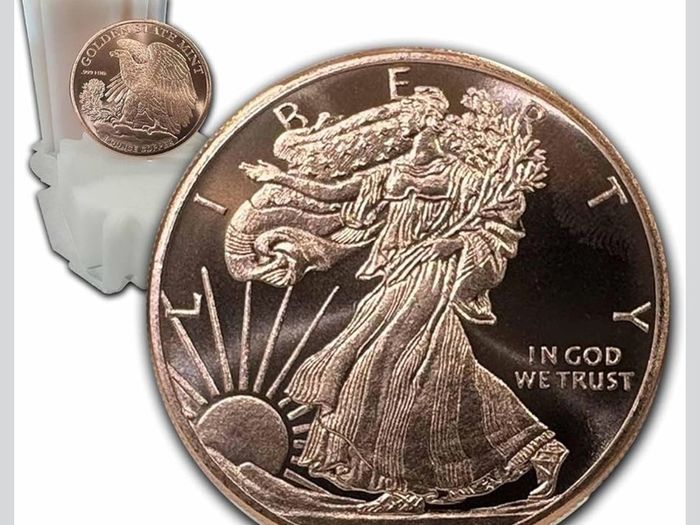 Full tube of 20 x 1 oz 999 Copper copper Walking Liberty Eagle