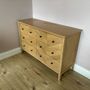 6 Drawer Oak & Pine Wide Chest