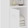 _Bathroom Furniture Set of 4 Mirror Cabinet Bathroom Cabinet Midi Cabinet Tall Bathroom Furniture Sink Cabinet White Chipboard Image 3