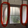 2 x ribbed glass panes Image 2