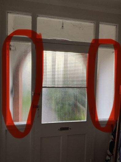 2 x ribbed glass panes