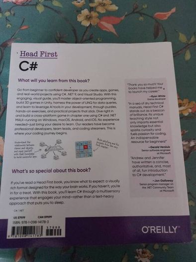 Head First C# (5th Edition) - O'Reilly Media - Perfect Condition