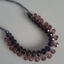 Necklace - Pink and Purple Glass Beads Image 2