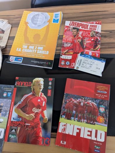 Huge 1990 80s vintage liverpool and some vintage Ireland soccer gear signed gear etc
