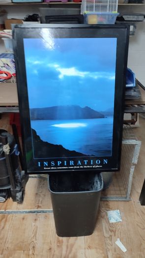 Inspiration Poster Framed Great ideas sometimes come from the darkest of places