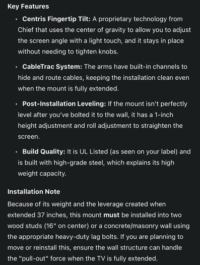 Tv wall mount 85'