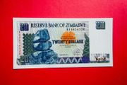 Zimbabwe  20  Dollars  1997  Verified Under Uv Light.  ( Uncirculated )