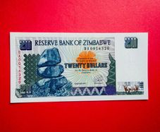 Zimbabwe  20  Dollars  1997  Verified Under Uv Light.  ( Uncirculated )