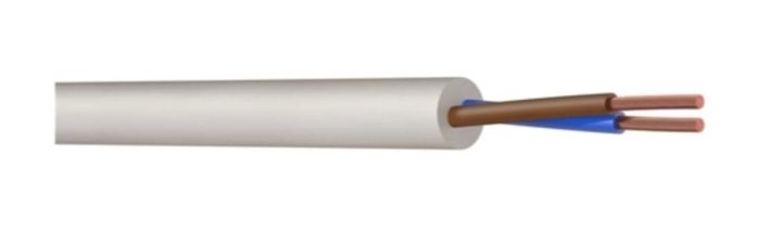 2182Y (H03VV-F) 2x0.75 PVC white flex cable 40m
