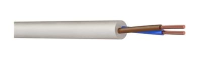 2182Y (H03VV-F) 2x0.75 PVC white flex cable 40m