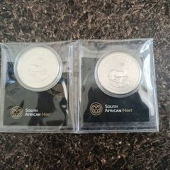 2  South African Krugerrand.
