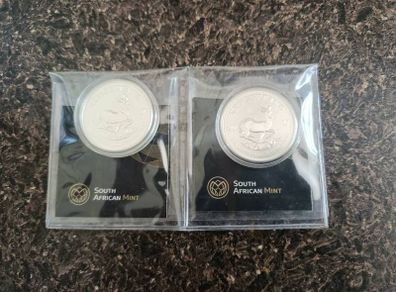 2  South African Krugerrand.
