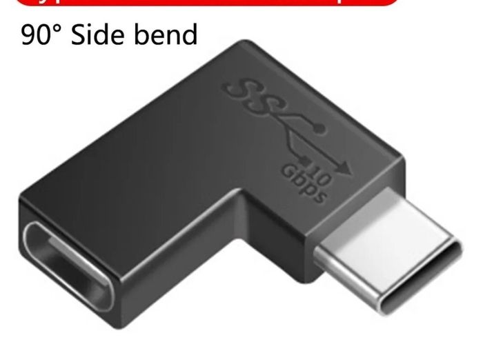 90 Degree Right Angle USB 3.1 Type C Male To Female USB-C Converter Adapter