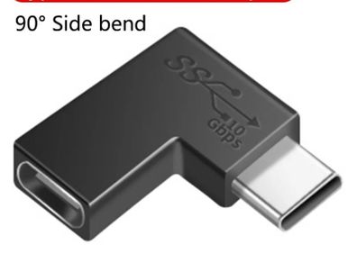 90 Degree Right Angle USB 3.1 Type C Male To Female USB-C Converter Adapter