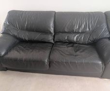 Free 3 piece faux leather sofa suite