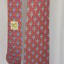 Hermes Paris Silk Tie Red Blue Chain Print Made In France Luxury Designer Image 2