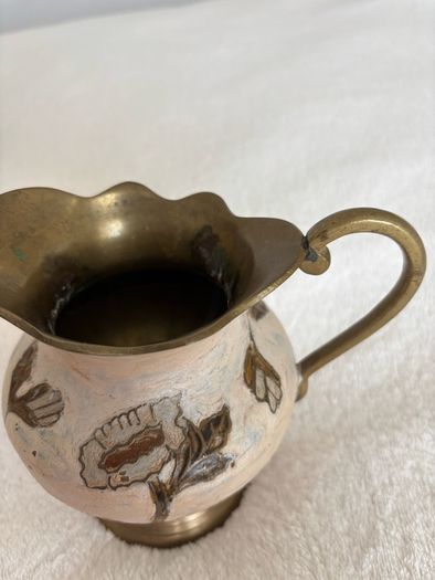 Metal Gold Decor Jug and Bowl