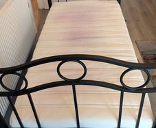Single Metal Bed with mattress and cover
