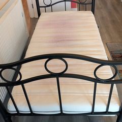 Single Metal Bed with mattress and cover