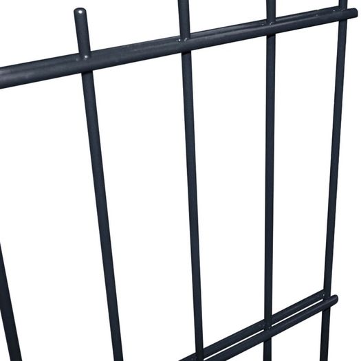2D Garden Fence Panels & Posts 2008x1030 mm 8 m Grey