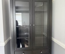 Book Shelf with glass doors and drawers