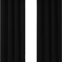 Blackout Curtains Bedroom Super Soft Thermal Insulated Curtains Blackout Eyelet Blackout Curtains for Living Room 46 x 54 Inch Black 2 Panels