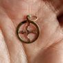 Solid 14ct 14k gold star sign Sagittarius pendant Image 2