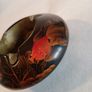 Vintage Hand Painted Oriental Lacquered Dish Image 3