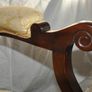Antique Yellow brocade and mahogany chair Image 4