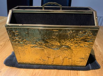 Antique Brass Magazine Rack