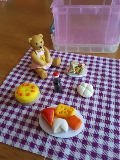Teddy bear picnic miniature playset