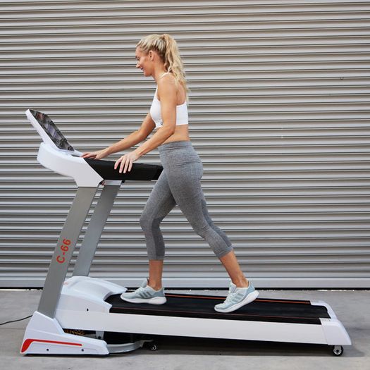 C66 Commercial SMART Treadmill with 1YR Warranty, 3HP Motor 18KM PER HOUR, WiFi Colour Touchscreen Media Player, Watch Netflix, YouTube, etc, Download Any App, Flash Sale