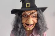 Halloween Witch mask with hair.