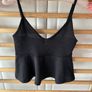 cami asos petite range black peplum top size 12 Image 2
