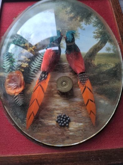 Vintage 3D Frame with Pheasants