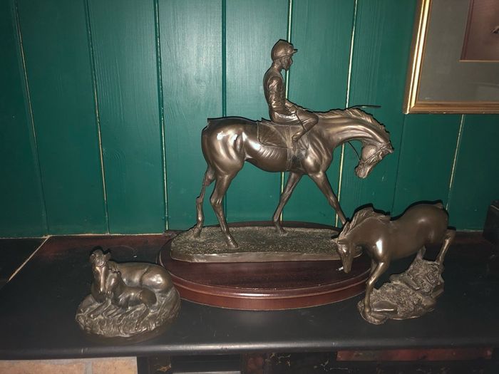 Brass effect horses