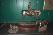 Brass effect horses