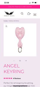 Angel keyring hairbrush