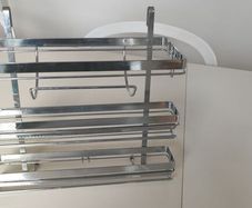 Kitchen roll, cling film, tin foil dispenser stainless steel