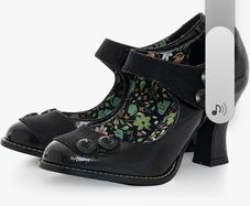 Ruby Shoo Penny Womens Bar Shoe with Hook n Loop Fastening Louis Heel