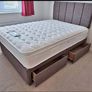 Double bed beds having headboard mattress Drawers optional Image 4