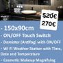 LED Bathroom Mirror Antifog Wi- Fi Weather Station Makeup Cosmetic Image 2