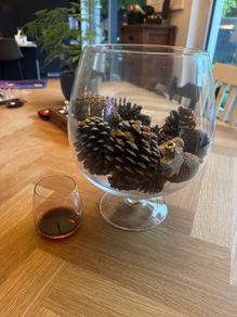 Giant whiskey glass vase