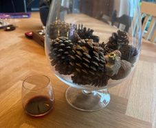 Giant whiskey glass vase